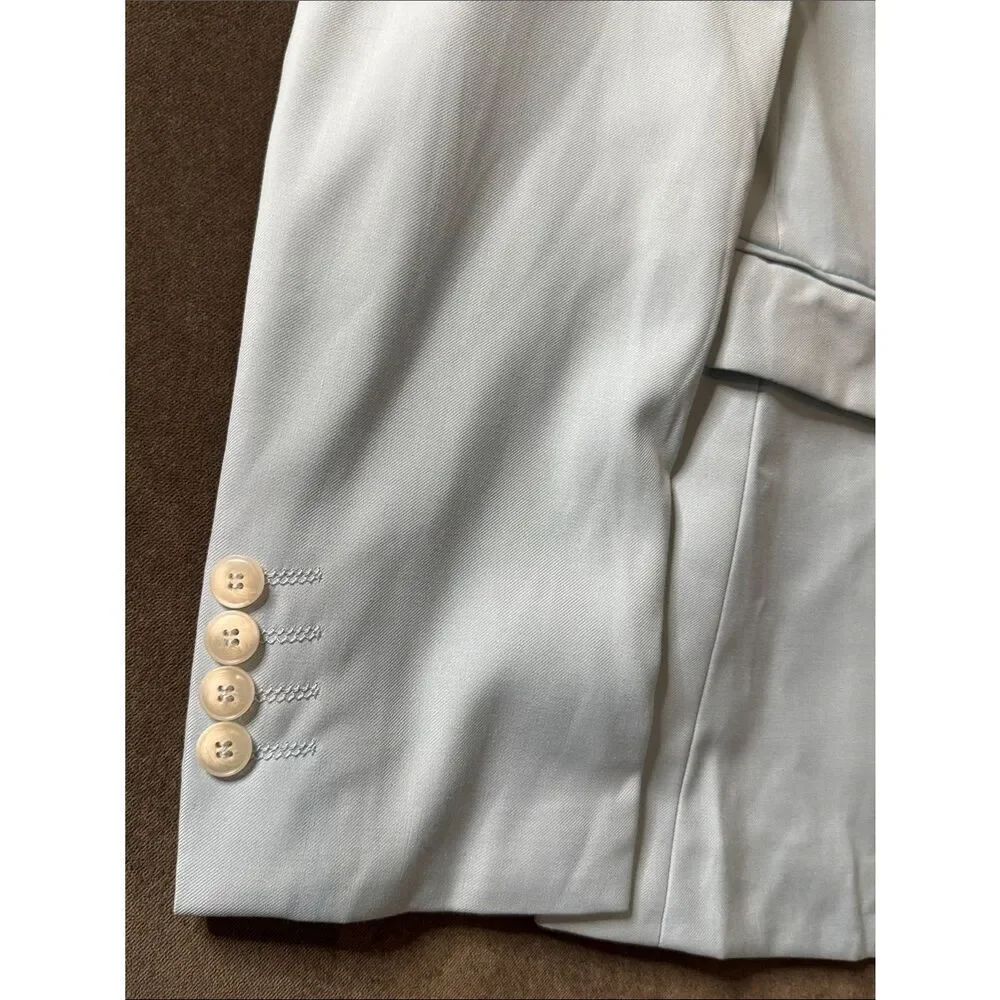 Men’s Pale Blue 2 Piece Suit Single Breasted 2 Button 36 Jacket 32 Pants NEW